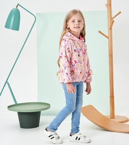 Veste polaire épaisse et chaude coupe-vent pour bébé fille, 100 % polyester, à capuche, coupe classique, directement de l'usine - Product Image 2