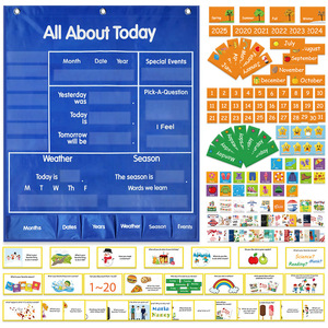 All About Today Calendar Board Fabric Day View Time Management Back To School Rectangle Horizontal Panel Single Piece Package - Product Image 3