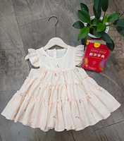 Robes d'été pour filles, imprimées, mignonnes, sans manches, longueur genou, respirantes, superposées, de haute qualité, personnalisées ODM, vente en gros d'usine