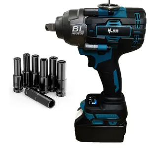 Llave de impacto eléctrica sin escobillas llave eléctrica inalámbrica 1/2 pulgadas Compatible Makita 18V batería destornillador herramientas eléctricas