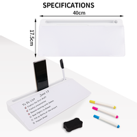 Petit tableau blanc en verre magnétique de bureau Portable A3 tableau blanc de bureau Durable effaçable en verre trempé personnalisé avec stockage