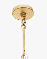 Suspension moderne américaine en cuir beige avec finition feuille d'or pour îlot de cuisine, table à manger, évier