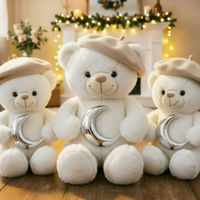 Vente en gros usine : Peluches ours en peluche de dessin animé, cadeaux mignons, logo personnalisé, poupées pour machine à griffes, en coton PP, peluches super douces anti-stress