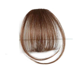 Estensioni della frangia dei capelli umani reali al 100% fasce d'aria pulite anteriori bionde clip in on bang hair piece per le donne - Product Image 3