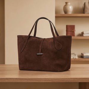 Sacs à main décontractés en cuir véritable écologiques pour femmes BS INTERNATIONAL, pochette à fermeture éclair pliable, légers, grande capacité, durables - Product Image 5
