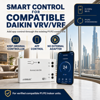 Adaptateur de thermostat intelligent Tuya WiFi / Zigbee pour climatiseur Daikin VRV VRF, module de commande à distance via application P1P2