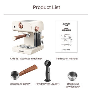 <span class=keywords><strong>Cafetera</strong></span> Espresso Eléctrica Automática de Acero Inoxidable, Mini <span class=keywords><strong>Cafetera</strong></span> de 220V con Espumador de Leche, <span class=keywords><strong>20</strong></span> <span class=keywords><strong>Bares</strong></span> de Presión, 3-5 Tazas - Product Image 6