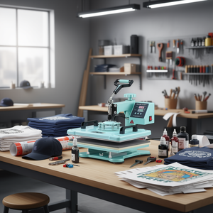 Máquina de prensado térmico manual Vevor de 12x15 pulgadas para camisetas y gorras con diseños personalizados - Product Image 2