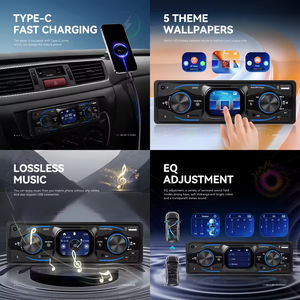 Estéreo Compacto para Auto con Pantalla Táctil Podofo 1 Din de 2.17 Pulgadas, Radio MP3, Bluetooth, FM, AUX, SWC, Doble USB Tipo-C, Carga Rápida ISO - Product Image 3