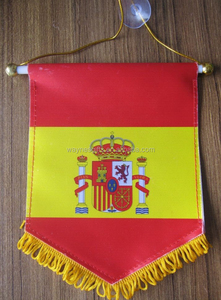 Bandera de mano de <span class=keywords><strong>España</strong></span> con impresión digital de poliéster 100D personalizada con poste disponible en varios tamaños - Product Image 6