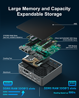 Mini PC de jeu HYSTOU avec 64 Go de RAM DDR5, triple écran 8K UHD, compatible avec Windows 11, chipset Intel, compatible avec les prises AU/US/CN