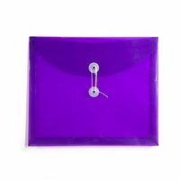 Dossiers en plastique personnalisés A4 A5 avec fermeture à bouton et cordon, dossier de classement en PP pour documents, logo personnalisé