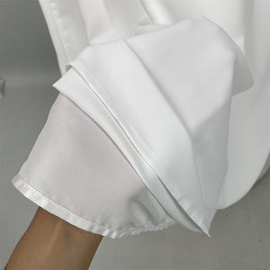 Modest Islamic Women <b>White</b> Abaya <b>White</b> Dress with Satin Lined Long Loose <b>Maxi</b> Dress Muslim Prayer Daily Wear (6673) - Product Image 6