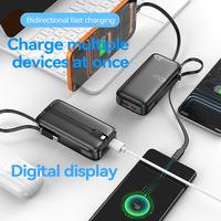 Batterie Li-Polymère TDX TZ20 15W/20W/22.5W/18W à Charge Rapide USB Type-C 10000mAh Portable avec Affichage Numérique LED CE/FCC