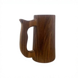 Wooden <b>Mug</b> With Handle Classic Minimalist Design <b>Reusable</b> For Home Use Home Decoration Durable Collectible Eco-Friendly Custom - Product Image 1