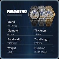 Montre mécanique automatique squelette pour homme, nouvelle collection, bracelet en acier inoxydable, sport, analogique, résistante à l'eau, OEM, vente en gros