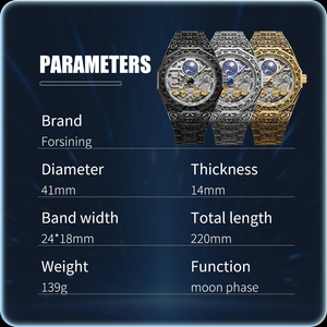 Montre mécanique automatique squelette pour homme, nouvelle collection, bracelet en acier inoxydable, sport, analogique, résistante à l'eau, OEM, vente en gros - Product Image 2