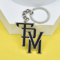 Porte-clés personnalisé avec texte de marque, motif danseur et lettres superposées, pour entreprises, événements de danse, vente en gros