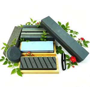 Affilacoltelli a doppia faccia ad alta durezza, personalizzabile, con olio essenziale, pietra abrasiva rettangolare in carburo di silicio 120, OEM #   Blu - Product Image 1