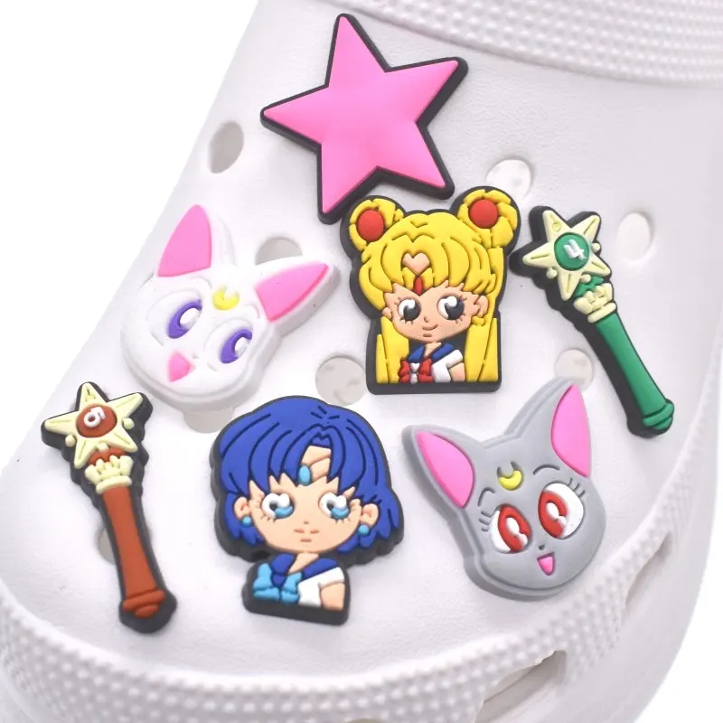 Japanische Anime Schuhe Charms Weiche PVC Dekoration Zubehör Croc Schuh Charms