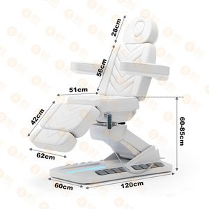 Lujo tailandés espalda Headspa portátil 4 motores eléctrico calentado elevador ajustable grandes mesas de masaje cama con agujero - Product Image 6