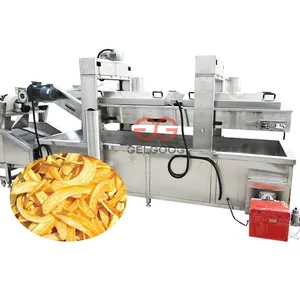 Continuous Potato Chips Snack Deep Frying Machine Automatic Plantain Chips Fryer