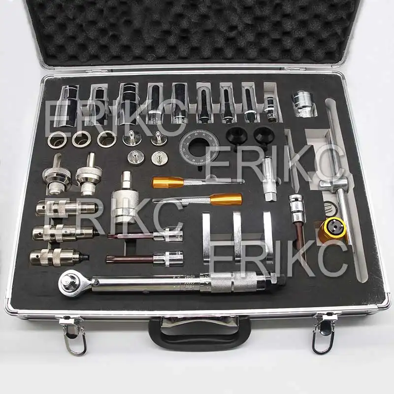 Erikc 40Pcs Demontage Demonteren Verwijderen Volledige Set Tool E1024000 Universele Diesel Injector Assy Reparatie Kits