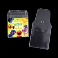 Porte-cartes personnalisé en PVC gaufré avec fermeture à clip, motif flocon de neige, cadre pour photocard, protège-photo pour la collection hiver