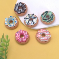 100 pièces de mini-cabochons en résine en forme de donut pour la décoration de coques de téléphone portable, matériel de bijouterie, accessoires 22mm