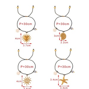 LS-D1097 Bracciale Trendy con Ciondolo a Conchiglia e Lumaca Marina, Placcato Oro, Non Ossidabile, con Perle e <span class=keywords><strong>Gioielli</strong></span> delle Muse - Product Image 4