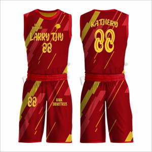 Uniforme de basket-ball pour hommes, ensemble de manches courtes, concevez votre propre uniforme de basket-ball, uniforme de basket-ball pour jeunes - Product Image 1