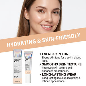 Crema <span class=keywords><strong>CC</strong></span> de Maquillaje de Larga Duración con <span class=keywords><strong>SPF</strong></span> <span class=keywords><strong>50</strong></span>+ de Marca Privada, Corrector Impermeable Profesional, Blanqueador, Iluminador y Aclarador del Tono de Piel - Product Image 4