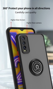 Étui mat blindé pour <span class=keywords><strong>vivo</strong></span> Y17 Y12 Y15 Y11 Y15S Y15A Y51 Y31 Y52 <span class=keywords><strong>Y72</strong></span> Y20 avec support magnétique pour anneau, protection contre les chocs - Product Image 3