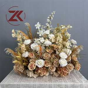 ZKAI – Chemin de table floral blanc à prix abordable, rangée de fleurs pour <span class=keywords><strong>mariage</strong></span>, arrangement floral, <span class=keywords><strong>décoration</strong></span> événementielle - Product Image 5