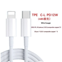 Kabel Data TPE Pengisian Cepat PD20W untuk iPhone & Ponsel dengan Konektor /Micro USB/Type-C