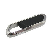 Hybour Gantungan Kunci Kulit Kustom dengan Pengait Putar USB 2.0 Kelas-A 32GB Bersertifikasi CE FCC ROHS, Dilengkapi Gesper Pendakian Gunung, Flash Drive 5 Tahun Garansi