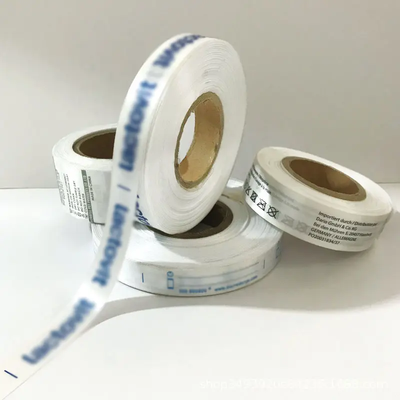 Washable label offset printing cut sheet cloth label printing blank washable mark steel bar label nylon tape