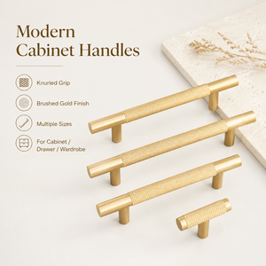 Poignées <span class=keywords><strong>de</strong></span> meuble moletées en T dorées, modernes, pour tiroirs <span class=keywords><strong>de</strong></span> cuisine, armoires et placards, accessoires <span class=keywords><strong>de</strong></span> quincaillerie - Product Image 3