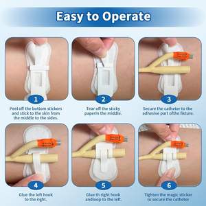 चिकित्सा शरीर की सतह यूरिनरी फॉले कैथीटर गैर बुना हुआ फिक्सिंग पैच स्टिकर सांस लेने योग्य जल निकासी ट्यूब peeos प्रमाणित 3x9cm - Product Image 6