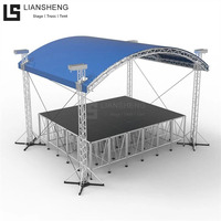 Estructura de Techo Arqueada, Diseño de Domo Curvo, Material de Aleación de Aluminio, Tamaño Personalizado, Estructura de Escenario para Iluminación y Altavoces Line Array