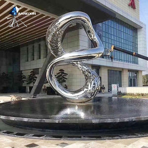 Lujo Golden Infinity Loop Escultura-Premium <span class=keywords><strong>Hotel</strong></span> & Resort Water Feature - Product Image 5