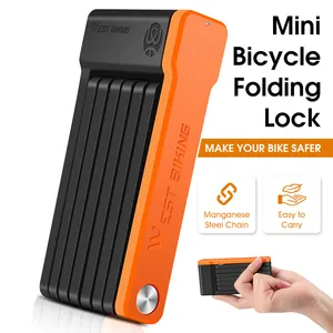Foldable ABS Alloy Strong Durable Steel Alloy Bicycle Lock Security Anti-theft Bike Chain Locks Folding Lock