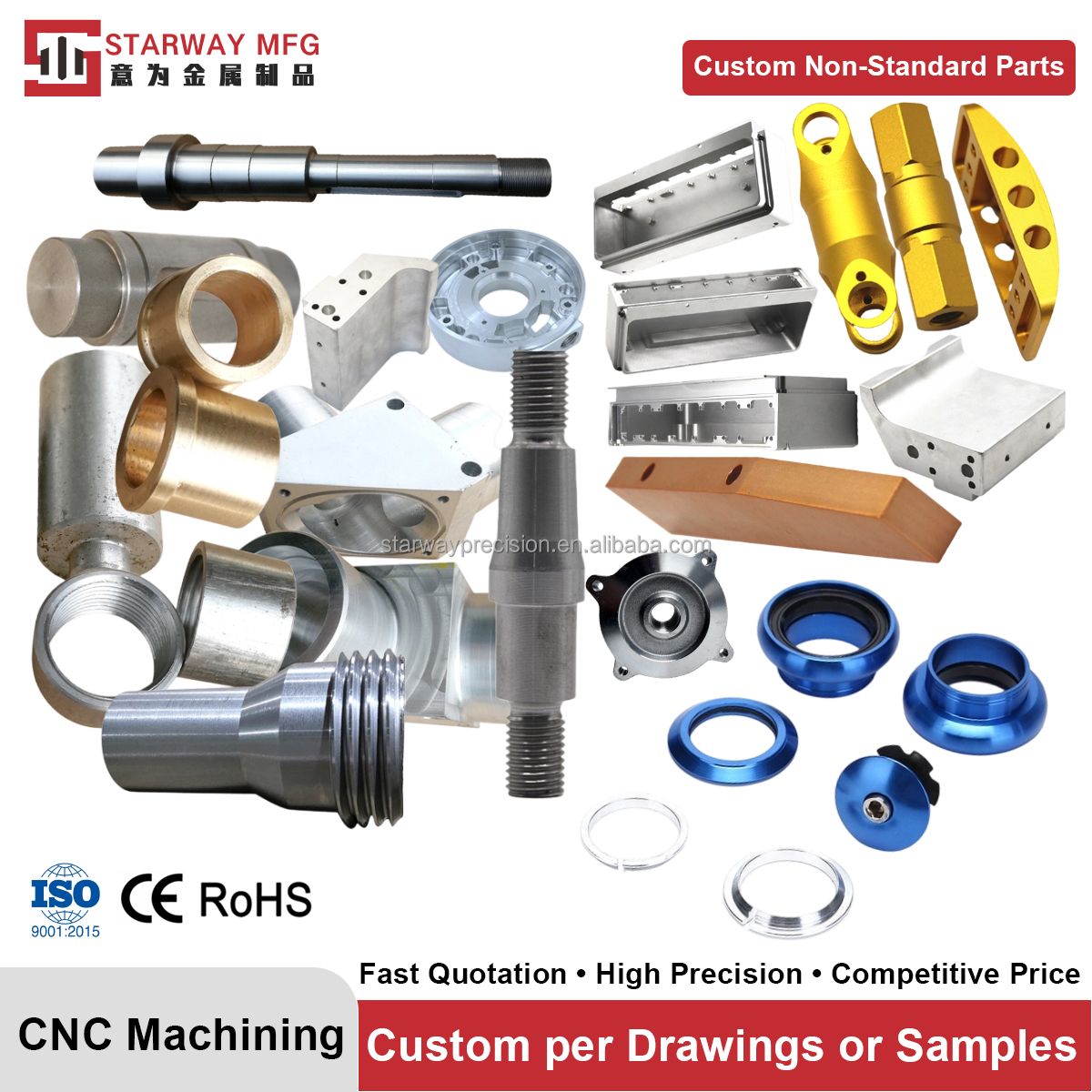 STARWAY Stainless Steel CNC Machining High Precision Machining Parts Brass Custom For Electrical Components