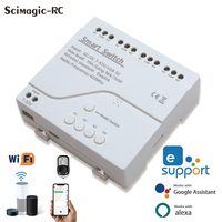 Interrupteur intelligent Wifi EWeLink G0203/G0204 7-32V 85-250V 4CH 10A Relais compatible avec Alexa Google Home RF 433.92 MHz