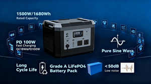 Générateur d'énergie solaire de haute qualité 3000W, grande capacité, contrôleur MPPT, étanche, station d'alimentation portable, AC DC, onde sinusoïdale pure pour voiture - Product Image 3