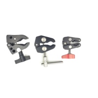 Piezas mecanizadas especiales Super Cangrejo Abrazadera de garra con perilla Abrazadera de brazo mágico con 1/4 "y 3/8" para monitor de trípode de videocámara DSLR