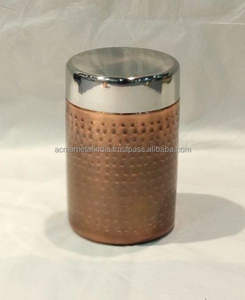 ชุดภาชนะเก็บของดีบุกเคลือบ4ชิ้นพร้อมลายนกสีฟ้าเหมาะสำหรับห้องครัวและอาหารบ้านที่ผลิตในอินเดีย - Product Image 6