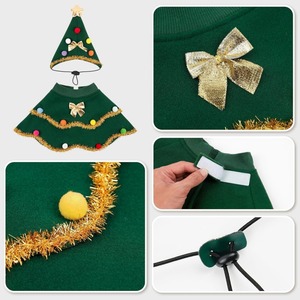 Costume de Noël pour chien et chiot, vêtements en polyester style dessin animé mignon pour chat, pour jeu de rôle, fête, accessoire pour animal de compagnie - Product Image 5