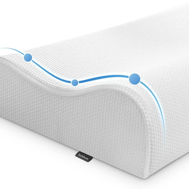 Подушка из пены с эффектом памяти, вентилируемая кровать Sufuhom, эргономичные контурные подушки для снятия боли в шее и плечах