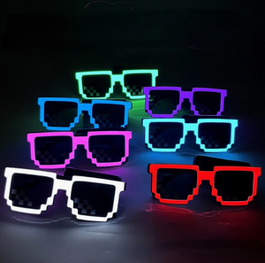 Sparkly EL Wire Pixel <span class=keywords><strong>Meme</strong></span> Gafas <span class=keywords><strong>de</strong></span> Sol para conciertos y fiestas promocionales - Product Image 4
